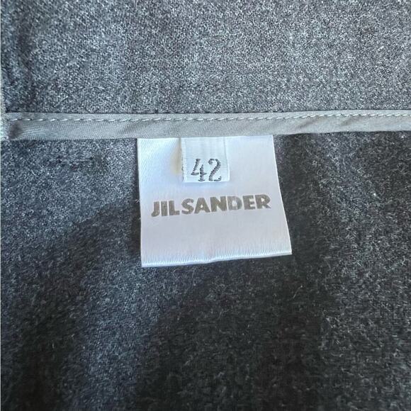 Jil Sander Wool High Rise Straight Leg Trousers Sz 12 - Picture 4 of 5